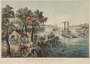 Bajo Nivel de Agua en el Mississippi, 1868 de Nathaniel Currier