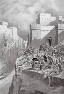 La revuelta de Megara, 447 a.C. (litografía) de N. Prescott Davies