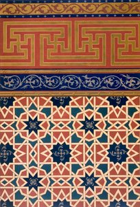 Decoración arquitectónica, trabajo en mosaico, incluyendo borde, pub. 1883 de N. Simakoff