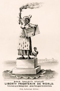 La Estatua de la Libertad de Brer Thuldy asusta al mundo: Estar en la isla de los chinches, frente a los Estados Unidos... de N. and Ives J.M. (1824-95) Currier