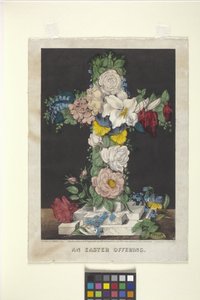 Ofrenda de Pascua (litografía coloreada a mano)