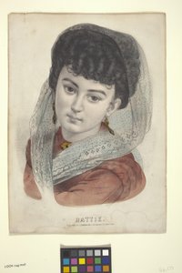 Hattie (litografía coloreada a mano)