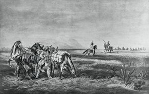 Paz o guerra, Encuentro entre los indios y cazadores blancos, publicado por Colin Simkin