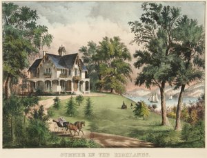 Verano en las Tierras Altas de Currier and Ives