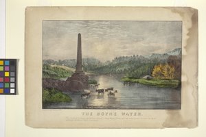 El agua del Boyne (litografía coloreada a mano)