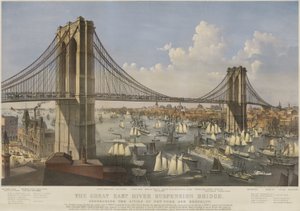 El gran puente colgante del East River: Conectando las ciudades de Nueva York y Brooklyn