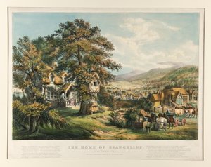 El hogar de Evangeline de Currier and Ives