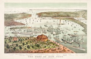 El puerto de Nueva York por Currier & Ives de Currier and Ives
