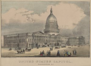 Capitolio de los Estados Unidos, Washington, D.C. 1872 de Currier and Ives