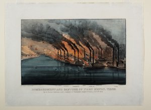 Bombardeo y captura de Fort Henry, Tenn, c.1862