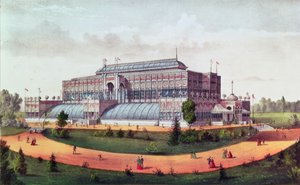 Horticultural Hall, Gran Exposición del Centenario de los Estados Unidos 1876 de N. and Ives, J.M. Currier