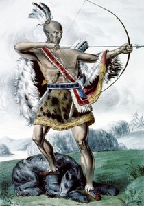 Cazador indio, 1845 de N. and Ives, J.M. Currier