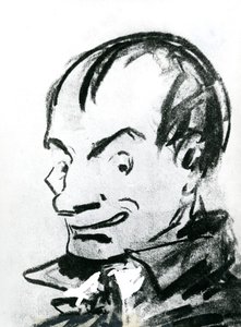 Caricatura de Charles Baudelaire (1821-67) de Nadar