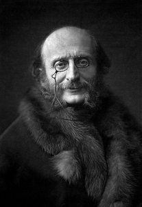 Compositor francés Jacques Offenbach (1819-1880) c. 1876 (foto en blanco y negro)
