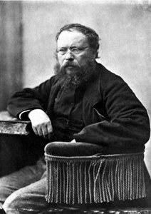 Pierre Joseph Proudhon (1809-1865) sindicalista socialista francés y teórico político, foto por Gaspard Felix Tournachon alias Felix Nadar (1820-1910) en 1865 de Nadar
