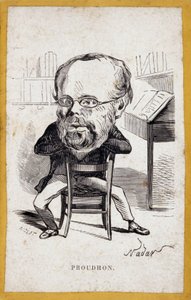 Retratos-charge de Pierre-Joseph Proudhon de Nadar