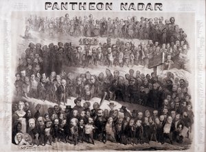 El Panteón Nadar representando las grandes figuras históricas del siglo XIX (personalidades intelectuales y políticas) de Nadar