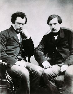 Los hermanos Edmond de Goncourt y Jules Huot de Goncourt, escritores franceses, foto de Félix Nadar
