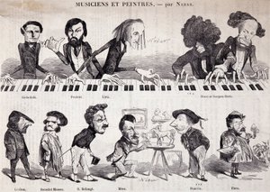 La serie "Músicos y Pintores" de "Le Petit journal pour rire" de Nadar