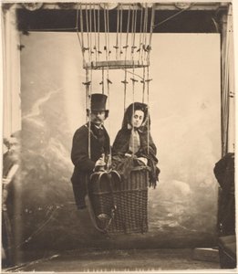 [Nadar con su esposa, Ernestine, en un globo]