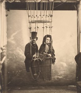 [Nadar con su esposa, Ernestine, en un globo]