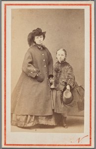 Retrato de Jadwiga Garczyńska, de soltera Pruszak (1834-1917), con su hija de Nadar