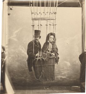 Autorretrato con su Esposa Ernestine en una Góndola de Globo, c. 1865, impreso c. 1890 de Nadar
