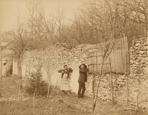 Ermitage de Sénart, jardinero y Jules Belaube de Nadar [Gaspard Félix Tournachon]