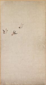 Puppies, Sparrows and Chrysanthemums de Nagasawa Rosetsu