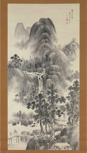 Arroyo de montaña en un día de verano, siglo XIX de Nakabayashi Chikuto