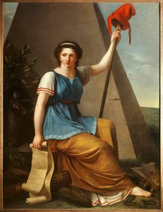 La Libertad, alegoría de la Libertad como una mujer con un gorro frigio de Nanine Vallain