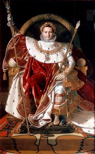 Napoleón en su trono imperial