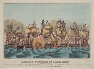 La victoria de Perry en el lago Erie de Napoleon Sarony