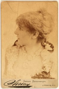Porträt von Rosine Bernard, genannt Sarah Bernhardt (1844-1923), Schauspielerin