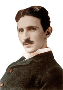 Retrato de Nikola Tesla (1856-1943) - ingeniero, físico e inventor serbio nacido en Croacia - Fotografía por Napoleon Sarony (1821-1896) 1890 de Napoleon Sarony