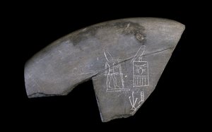 Fragmento de cuenco de piedra inscrito, c.3285 a.C.