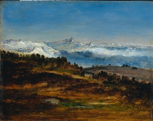 Los Pirineos, el pico del Midi de Bigorre de Narcisse Diaz de la Pena