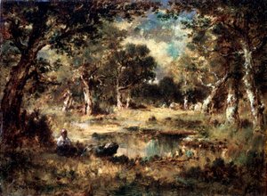Pantano del Bosque, 1870 de Narcisse Virgile Diaz de la Peña