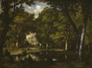 Estanque en el bosque de Narcisse Virgile Diaz de la Peña