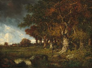 El Borde del Bosque en Les Monts-Girard, Fontainebleau, 1868 de Narcisse Virgile Diaz de la Peña
