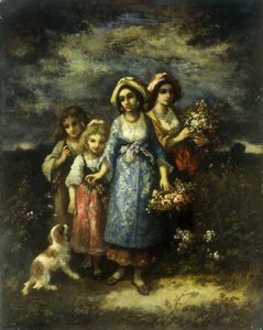 Las recolectoras de flores, 1873 de Narcisse Virgile Diaz de la Peña