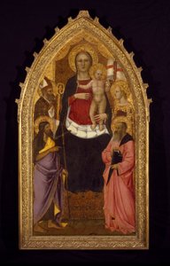 Madonna y el Niño entronizados con los santos Zenobio, Juan Bautista, Reparata y Juan Evangelista de Nardo di Cione