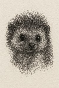 Boceto de un erizo bebé de Natalie Bruns