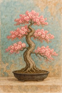 Bonsái de cerezo en flor de Natalie Bruns