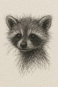 Un mapache bebé curioso de Natalie Bruns