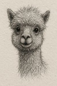 Un adorable bebé de alpaca de Natalie Bruns