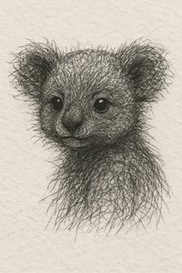 Dibujo de un koala bebé muy mono de Natalie Bruns