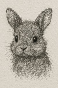 Dibujo de un conejito muy mono de Natalie Bruns