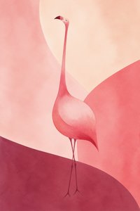 Elegante flamenco rosa