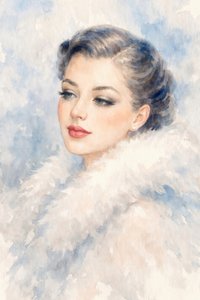 Elegante retrato invernal de Natalie Bruns